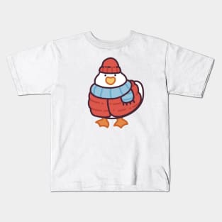 Duckie Winter Outfit - Red Kids T-Shirt